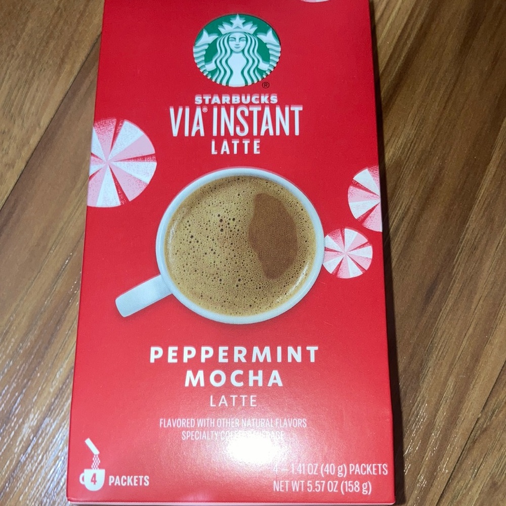 FINAL DROP 🔥 Nwt Starbucks via peppermint latte instant packs